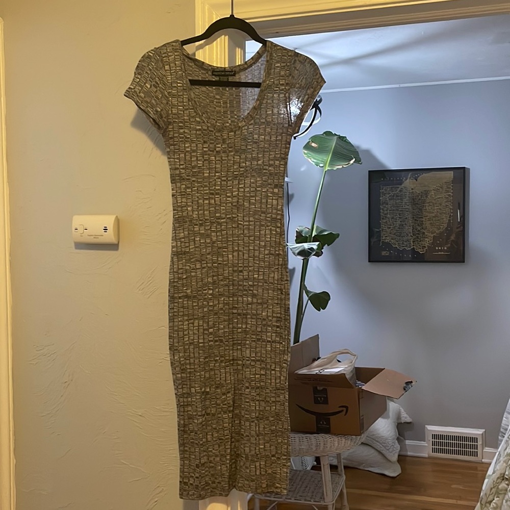 Blue and White Light Sweater Dress